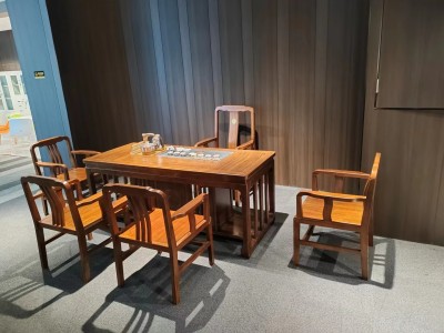 全实木乌金工艺茶台图3