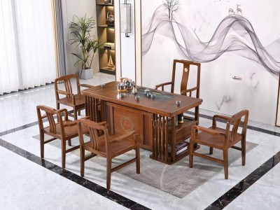 全实木乌金工艺茶台图2