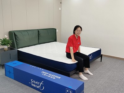 民宿酒店跨境独立袋装弹簧圆簧拉丝床垫席梦思工厂批发图2
