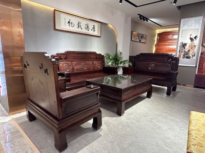 仿古沙发：国色天香沙发图4