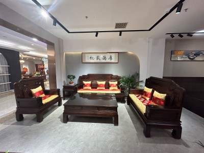 仿古沙发：国色天香沙发图2