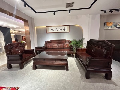 仿古沙发：国色天香沙发图3