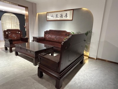 仿古沙发：国色天香沙发图5