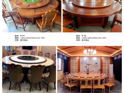 实木大餐桌椅 酒店餐桌 饭店餐桌图5
