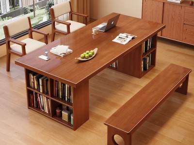 923#橡木大板桌，桌面宽80厘米，厚6.5厘米图7