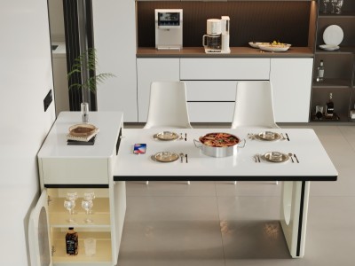 型号：850#岛台 140-170*72 Q100 160-190*72 Q104 岛台尺寸：40*80*83 全实木柜体，岩板可升级实木面板图3