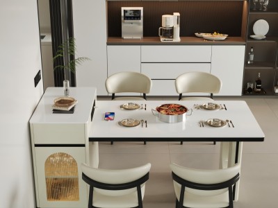 型号：850#岛台 140-170*72 Q100 160-190*72 Q104 岛台尺寸：40*80*83 全实木柜体，岩板可升级实木面板图2