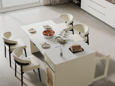 型号：850#岛台 140-170*72 Q100 160-190*72 Q104 岛台尺寸：40*80*83 全实木柜体，岩板可升级实木面板图8