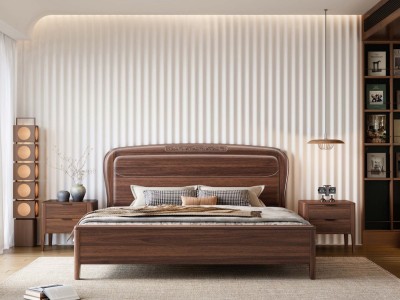 黑胡桃大床，有2米、1.8米、1.5米。图2