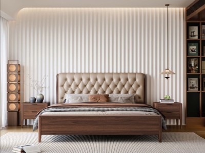 黑胡桃+真皮软靠图2