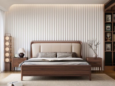 黑胡桃+真皮软靠图3