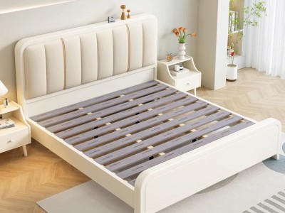 奶白最新款！标配双龙骨静音床板！ 整体加大加厚设计！图3