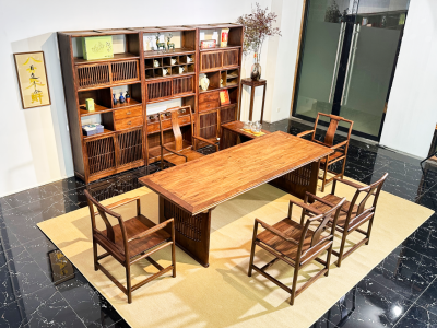 老榆木茶台系列（观山桌茶台）图4