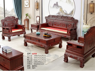 仿古实木沙发！  别墅大平层自建房首选！图2