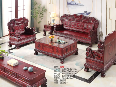 仿古实木沙发！  别墅大平层自建房首选！图4