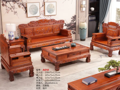 仿古实木沙发！  别墅大平层自建房首选！图2