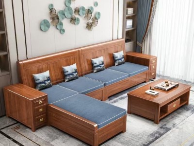 花梨实木贵妃转角沙发图2