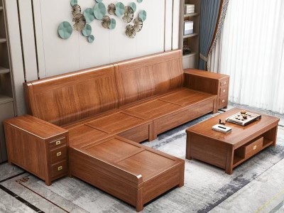 花梨实木贵妃转角沙发图3