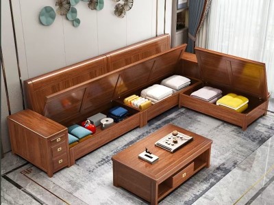 花梨实木贵妃转角沙发图4