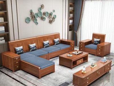 花梨实木贵妃转角沙发图5