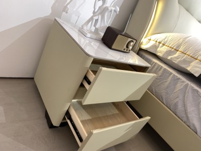 生态真皮软体床 4×17橡木床边，橡木床板，榫卯结构图4