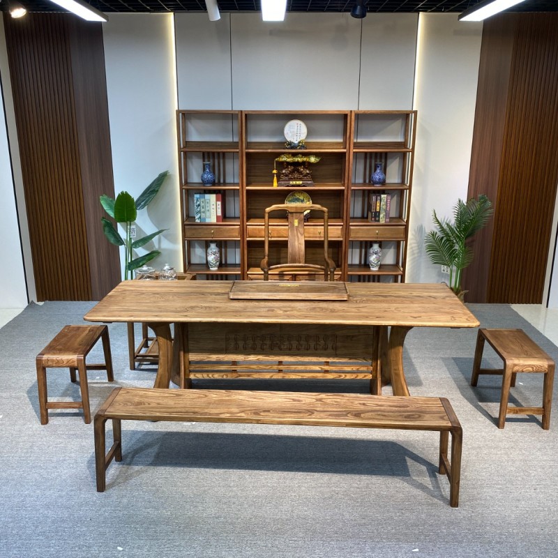 茗浩大板办公茶台