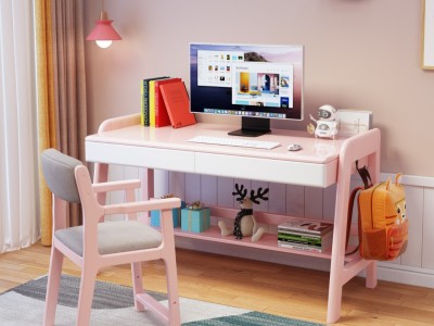 全实木可升降书桌，  桌椅均可根据孩子的身高调节高矮，  幼儿园到成人均适用，  尺寸：0.8米，1米，1.2米，1.4米。图3