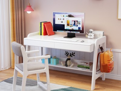 全实木可升降书桌，  桌椅均可根据孩子的身高调节高矮，  幼儿园到成人均适用，  尺寸：0.8米，1米，1.2米，1.4米。图2