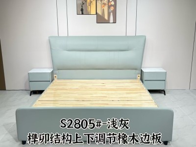 爆款软床，生态真皮，榫卯结构，满铺床板图3