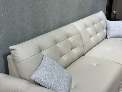 Y9938#(天鹅款)  直排3.1米 ，生态皮面料，实木宽板框架，海绵坐包，  弹簧底架，高密度海绵，坐感舒适，  扶手带精美，五金装饰，更时尚大气图8