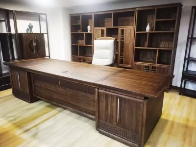 领秀总裁办公台 规格：280x106x80、320xx106x80 材质：刚果花梨木图8