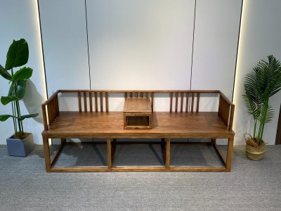 罗汉床 180/200x66x75x46cm 白腊木罗汉床图4