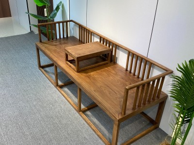 罗汉床 180/200x66x75x46cm 白腊木罗汉床图5