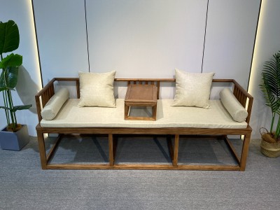 罗汉床 180/200x66x75x46cm 白腊木罗汉床图2
