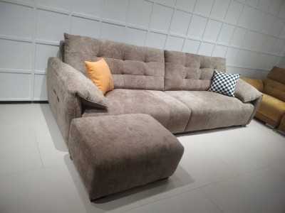 型号：雪尼尔739-1# 长宽高：300*100*95cm  脚踏：80*60cm 材质：雪尼尔面料 实木弹簧底架 高密度海绵 颜色：咖啡色图2