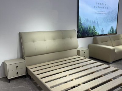 特价！爆款！生态真皮软体床图3