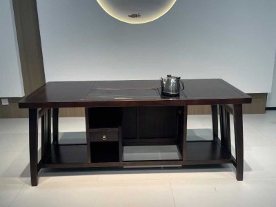 新如鱼得水茶台 160*180*80*73cm 乌金色 高品低价，返单爆款图5