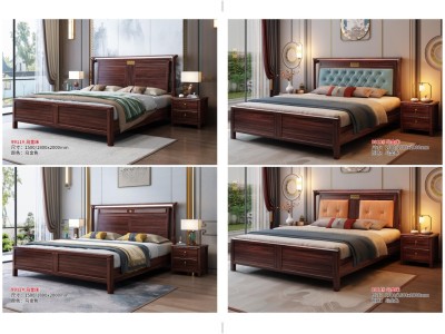 乌金木床 新中式家具 新中式卧室家具图5