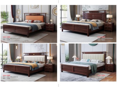 乌金木床 新中式家具 新中式卧室家具图4