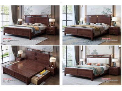 乌金木床 新中式家具 新中式卧室家具图6