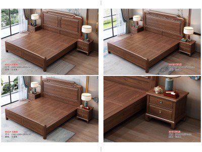 乌金木床 新中式家具 新中式卧室家具图9