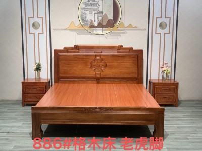 格木配老虎脚床尾A30系列，88系列 榫卯结构图7
