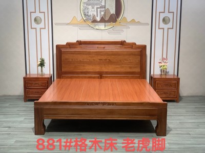 格木配老虎脚床尾A30系列，88系列 榫卯结构图9