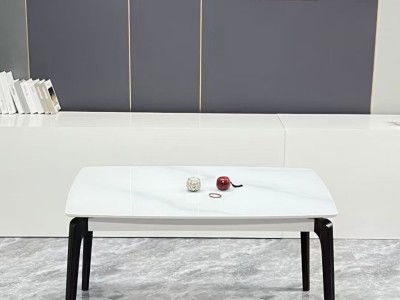 A25# 6厘玉晶石方桌 ​橡木台脚，底部有厚底板 尺寸：​1.3*0.8m ​多款椅子可以搭配图6