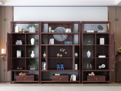 7409＃新款组合书架 书架中柜1180×400×1900mm 书架边柜800×400×1900mm图4
