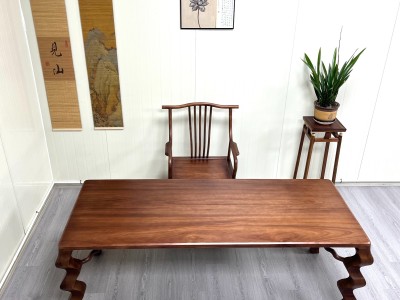 乌金木曲艺平面茶桌200x78x75cm图2