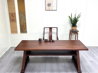 刚果乌金木新中式芙蓉茶桌，200x80x75cm图2