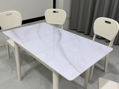 809#奶油风拉台（玉晶石） 尺寸：缩：90*70 伸：1.2*70 高：74图3