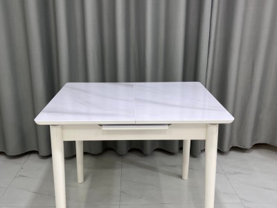 809#奶油风拉台（玉晶石） 尺寸：缩：90*70 伸：1.2*70 高：74图5