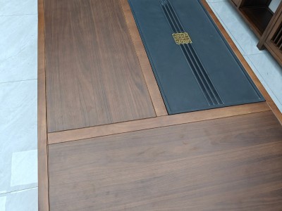 人和致远茶台 【规格】160/180/200*82*73cm 【材质】橡木 【颜色】北美胡 高品擦色工艺图9